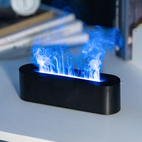 Emberwick flame diffuser showing the blue flame colour setting